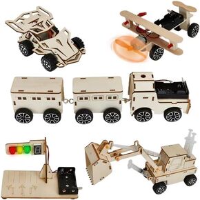 STEM Toys Wooden Building Kit for Kids Ages 8-12, Physics Wood Craft Set, DIY Science Building Projects for 6-8 with Hands-on Learning Activities - Educational Science Craft Model Kit