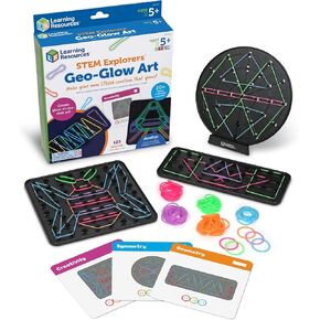موارد التعلم STEM Explorers Geo-Glow Art Kit و Glow in the Dark Toys و Kids Art Display و Kids Building Toys و Homeschool و Lakeshore Learning Toys و Arts and Wark