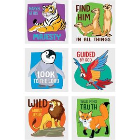 Fun Express Wild Encounters Vbs Temporary Tattoos - Apparel Accessories - Temporary Tattoos - Regular Tattoos - VBS Vacation Bible School Supplies/Decor - 72 Pieces