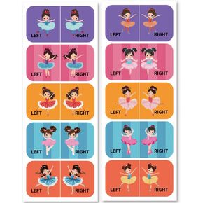 ملصقات الأحذية للأحذية تعلم اليسار يمينًا ، البومة 100pcs (50 زوجًا) ملصقات أحذية ذاتية اللصق ملصقات ملصقات للمساعدة في وضع الأحذية على