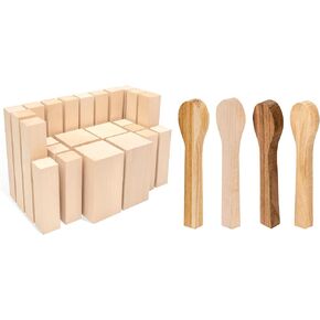 Beavercraft BW24 Basswood Corving Blocks BB3 ملعقة نحت كيت ملعقة نحت خشب الخشب