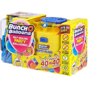 Zuru 56174 Bunch O Balloons Party, 40 Balloons in 40 Seconds, Starter Set with Electric Pump, 16 Balloons, Tube and 4 Adapters, Assorted in 3 Colours, No Selection Possible