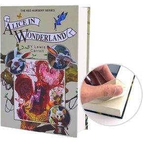 Real Pages Diversion Book Safe with Key Lock,Hollow with Secret Compartment,Anti Theft Safe (Alice in Wonderland)