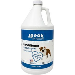 Natural Leave-in Conditioning Spray Refill, Hypoallergenic Unscented, for Dogs 1 Gallon