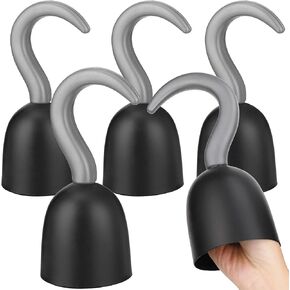 Threan 4 PCS كبير القراصنة خطاف الكابتن يدوية الكابتن الكابتن هوك هوك لتوفيات الهالوين (النمط الأسود)