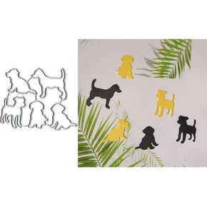 5pcs/مجموعة Pubys Dogs Cuts Metal Die Cuts ، 5pcs/set Puppys Dogs قطع يموت قطع الإستنسل Diy Scrapbooking Card