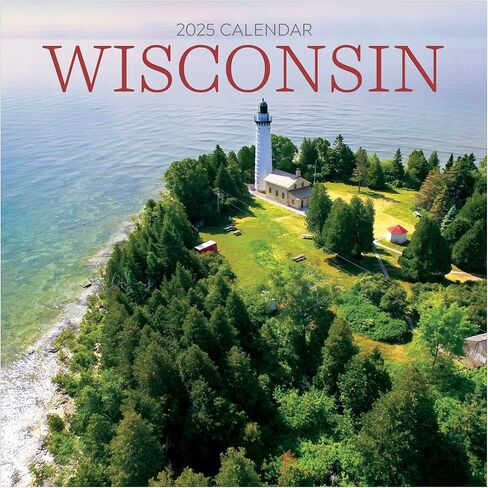TF PUBLISHING 2025 Wisconsin Wall Calendar - Large Grids for Appointments and Scheduling - Vertical Monthly Wall Calendar 2025 - Home and Office Organization - Premium Gloss Paper - 12"x12" in Saudi Arabia