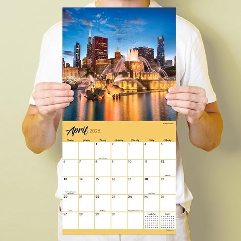 TF PUBLISHING 2025 Wisconsin Wall Calendar - Large Grids for Appointments and Scheduling - Vertical Monthly Wall Calendar 2025 - Home and Office Organization - Premium Gloss Paper - 12"x12" in Saudi Arabia