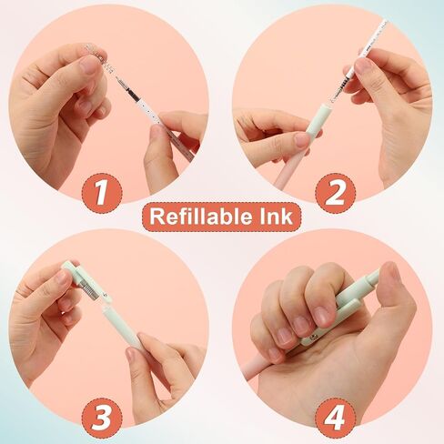 5pcs مجموعة أقلام الهلام القابلة للسحب ، حبر حبر سوداء جاف سريع الناعم اللمسات اللمسة اللمسات الهلام الحبر الحبر أقلام الحبر الحبر الناعمة (Morandi) in Saudi Arabia