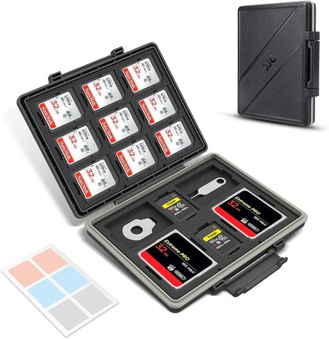 (NOT FIT CF Card) CFexpress Type A Card Case, SD Card Case Holder Storage, Water-Resistant Shockproof Memory Card Case Ogranizer for 12 SD Card, 12 CFexpress Type-A Card for Sony A1 A7SIII A7S3 Camera in Saudi Arabia