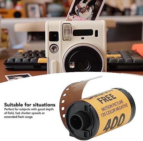 Camera Color Film, 320‑400 Degrees ISO 35mm Fine Grain Wide Exposure Latitude HD Camera Color Negative Film Photographic Camera Color Print Film for 135 Cameras, 1.9x0.9in (18 Sheet) in Saudi Arabia