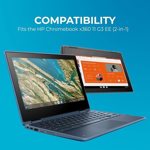 Gumdrop SlimTech Laptop Case Fits HP Chromebook x360 11 G3 EE (2in1). Designed for K-12 Students, Teachers and Classrooms – Drop Tested, Rugged, Shockproof Bumpers for Reliable Device Protection–Black in Saudi Arabia