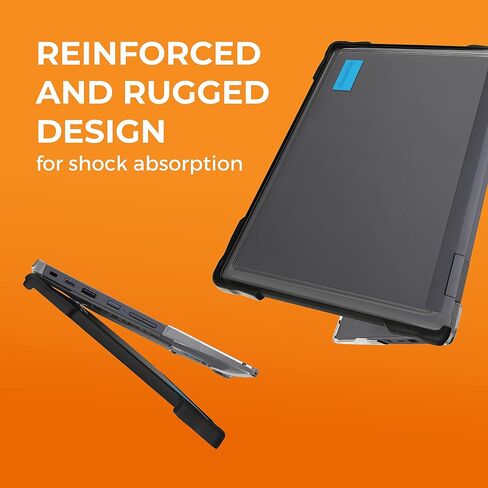 Gumdrop SlimTech Laptop Case Fits HP Chromebook x360 11 G3 EE (2in1). Designed for K-12 Students, Teachers and Classrooms – Drop Tested, Rugged, Shockproof Bumpers for Reliable Device Protection–Black in Saudi Arabia