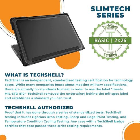 Gumdrop SlimTech Laptop Case Fits HP Chromebook x360 11 G3 EE (2in1). Designed for K-12 Students, Teachers and Classrooms – Drop Tested, Rugged, Shockproof Bumpers for Reliable Device Protection–Black in Saudi Arabia