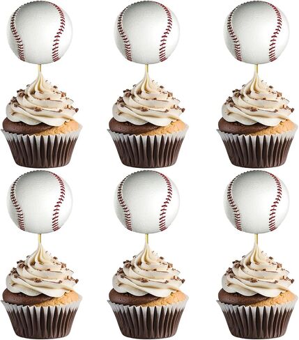 24 PCS Basketball Cupcake Toppers Double Sided Printing Ball Sports Cupcake Picks for Basketball Theme Baby Shower Kids Birthday Party Cake Decorations Supplies in Saudi Arabia