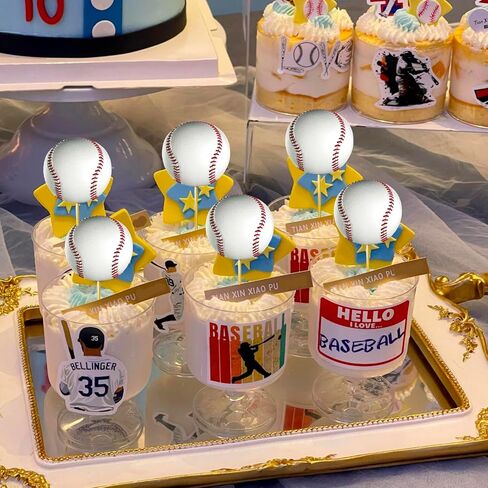 24 PCS Basketball Cupcake Toppers Double Sided Printing Ball Sports Cupcake Picks for Basketball Theme Baby Shower Kids Birthday Party Cake Decorations Supplies in Saudi Arabia