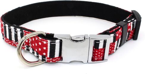 Serijoars Easter Day Dog Collar, Cotton Designer Dogs Collar Cute Flower Dog Collars for Girl Female Puppy Collar for Small Medium Large Dog Gift (XS, Blue Flag) in Saudi Arabia