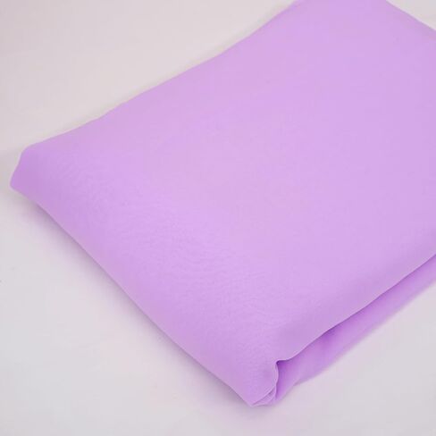 Chiffon Fabric – Soft, Lightweight & Versatile by The Yard 44" Width - (2 Yard, Lavender) in Saudi Arabia