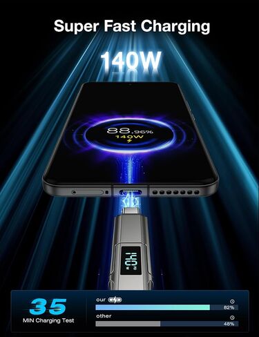 كابل USB C [كابل شحن 65 وات 4 في 1، 3 أقدام] سلك شاحن USB C مضفر مسطح مع نقل البيانات، كابل شحن متعدد كومبو من النوع C/USB A/L مناسب لأجهزة iPhone/iPad ومعظم الأجهزة، 3 أقدام in Kuwait