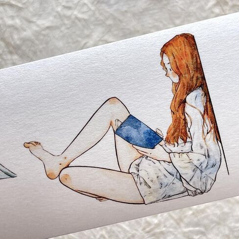 Dingding Vol7-23 ملصقات شريط الحيوانات الأليفة الهادئة ، قبلة غير لامع ، 1.97 في x 10.94 YD ، التصميم الأصلي ، لمستلزمات سجل القصاصات in Kuwait