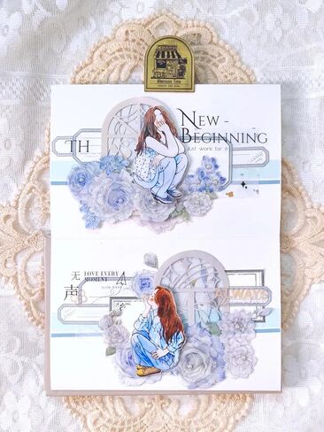 Dingding Vol7-23 ملصقات شريط الحيوانات الأليفة الهادئة ، قبلة غير لامع ، 1.97 في x 10.94 YD ، التصميم الأصلي ، لمستلزمات سجل القصاصات in Kuwait