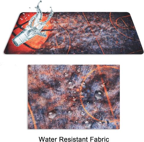 Meffort Inc Extra Large Extended Gaming Desk Mat Non-Slip Rubber Pads Stitched Edges Mouse Pad 35.4 x 15.7 inch - Thunderstorm Design in Kuwait