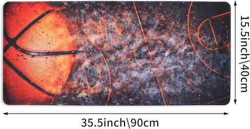 Meffort Inc Extra Large Extended Gaming Desk Mat Non-Slip Rubber Pads Stitched Edges Mouse Pad 35.4 x 15.7 inch - Thunderstorm Design in Kuwait