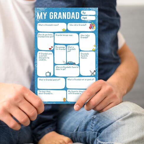 DIY Father’s Day Card for Grandad, Grandpa Fill in the Blank Thank You Card from Grandson Granddaughter, Fill Out Your Situation about Your Grandpa in the Cards in Saudi Arabia