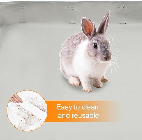 TUYUU مقاوم للماء قفص خنزير غينيا أسفل قماش القنب لشبكات C & C الموائل، 36 "* 24" قاعدة بطانة قفص خنزير غينيا للماء للأرانب الهامستر القنافذ النمس الحيوانات الأليفة الصغيرة in Kuwait