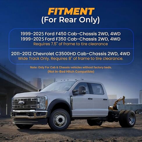 طقم تعليق كيس الهواء TORQUE لـ 2011-2016 Ford F250 F350 و2011-2013 Ford F450 2WD 4WD F-250 F-350 Super Duty Rear Helper Bag Spring 5000 رطل (يستبدل Firestone Ride Rite 2597) (TR2597) in Kuwait