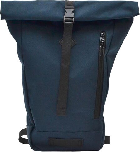 Black Rolltop Backpack - 15x10x3.5 In Adventure-Ready Roll Top Backpacks in Water-Resistant Polyester, 7.5 Liter Capacity Roll Up Backpack with Tablet Sleeve, Back Zipper, and External Pocket in Saudi Arabia