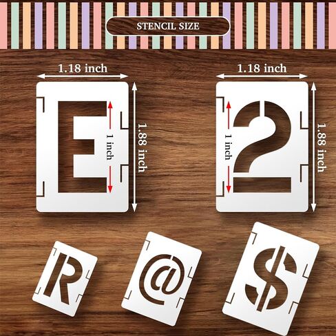 3 Inch Letter Stencils Symbol Numbers Craft Stencils with Vowelss, 48 Pcs Reusable Alphabet Templates with Interlocking Design for Painting on Wood, Walls Rock, Signs, DIY Art Projects in Saudi Arabia