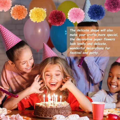 meccanixity 5pcs paper pom poms ، 6 بوصة الورق الزهور الأنسجة الورق الزهور الزهور الورقية المكسيكية لأعياد الميلاد حفل الزفاف الأرجواني in Saudi Arabia