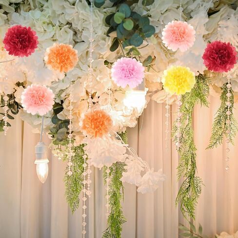 meccanixity 5pcs paper pom poms ، 6 بوصة الورق الزهور الأنسجة الورق الزهور الزهور الورقية المكسيكية لأعياد الميلاد حفل الزفاف الأرجواني in Saudi Arabia