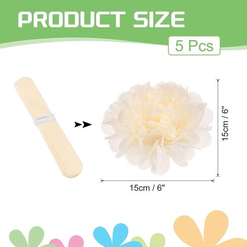 meccanixity 5pcs paper pom poms ، 6 بوصة الورق الزهور الأنسجة الورق الزهور الزهور الورقية المكسيكية لأعياد الميلاد حفل الزفاف الأرجواني in Saudi Arabia