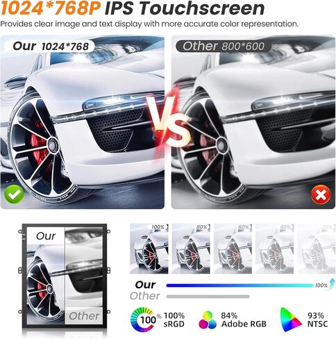 ستيريو راديو السيارة لسيارة جيب جراند شيروكي WK 2014 2015-2017 Wireless Carplay Android Auto: 10.4 بوصة 2+64G IPS شاشة لمس Android 12 1024x768 5G-WiFi GPS Mirror Link 1080P كاميرا احتياطية FM SWC in Kuwait