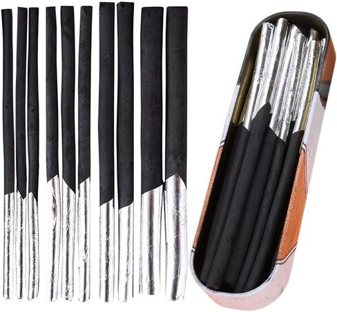 Artist Charcoal Stick Willow Vine Charcoal Pencil Soft Black Sketch Charcoal Art Supplier for Drawing, 4 Sizes, Pack of 10 in Saudi Arabia