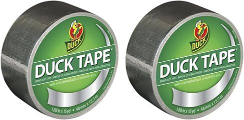 Duck Brand 283713 Metallic Duct Tape Single Roll, 1.88 Inches x 15 Yards, Chrome (Pack of 2) in Saudi Arabia