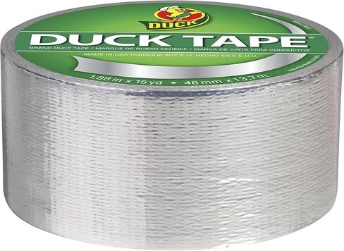Duck Brand 283713 Metallic Duct Tape Single Roll, 1.88 Inches x 15 Yards, Chrome (Pack of 2) in Saudi Arabia