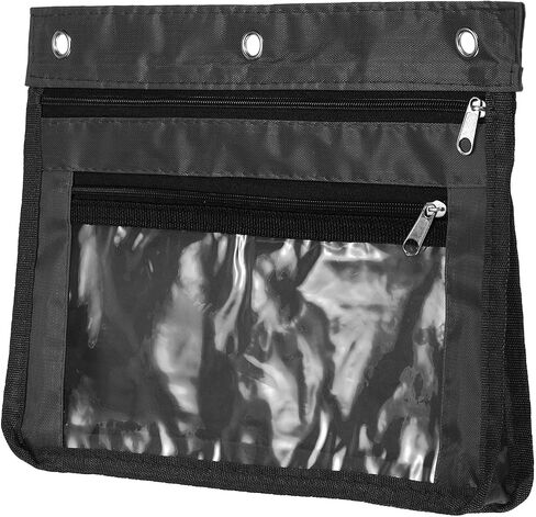 PATIKIL Expandable Pencil Pouch for 3 Rings Binder, 1 Pack Oxford Cloth Large Capacity Zipper Binder Pouch Pencil Case for Office Home, Green in Saudi Arabia
