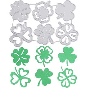 GLOBLELAND Clovers Metal Cutting Dies Saint Patrick's Day Stencils for DIY Scrapbooking Wedding Birthday Valentine's Day Cards Making Album Envelope Decoration