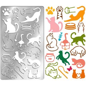 UNICRAFTALE Fruit Vegetable Food Metal Stencil Retro Stainless Steel Template Photo Album Stencil Reusable Cutting Dies Drawing Stencils Tool Template for Wood Carving DIY Scrapbooking Decorative