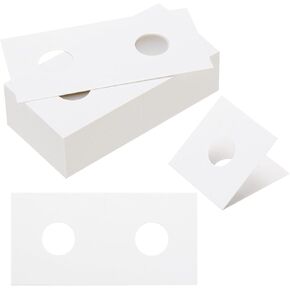 PATIKIL 2x2 Coin Flips, 250 Pack 29mm Cardboard Coin Holder Paper Coin Holders for Coin Collection Supplies Collector, White