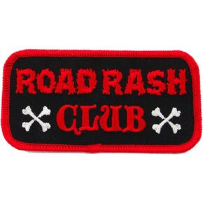Road Rash Club Patch مطرزة على شعار راكب الدراجات النارية الحديد على دراجة نارية