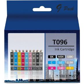 Culater T0961 T0962 T0963 T0964 T0965 T0966 T0967 T0968 T0969 استبدال خرطوشة الحبر المعاد تصنيعها لـ T096 96 T096120-T096920 حبر Photo R2880 (9 Pack)