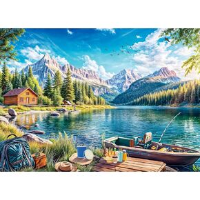 Jigsaw Puzzles for Adults 1000 Piece Puzzle for Adults 1000 Pieces Puzzle 1000 Pieces-Holiday Outdoor Fishing Trip