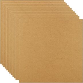 24 حزمة 12 "X12" لوحات MDF - 1/8 "لوحات سميكة للحرف ، لوحات فنية من الخشب غير المكتملة الكثافة غير المكتملة ، لوحات خشبية ، لوحات ، لوحات ، لوحات DIY ، الطلاء ، النقش