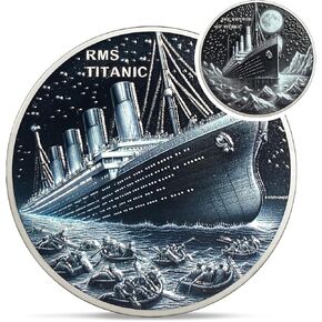 RMS Titanic Challenge Coin - عملات سفن تذكارية - رمز نقل القوارب النادر - ذكرى رقاقة الضحايا - هدايا محظورة للرجال للرجال عائلة الأطفال