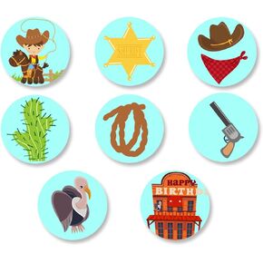 Cowgirl Cowboy Cactus Horse Labels ملصقات ديكورات West Cowpuncher موضوع صورة كشك الدعائم ديكور للمراهقين الفتيات الفتيات الأول