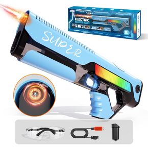 Skirfy Electric Water Gun with Light,Automatic Reload Squirt Gun for Adults&Kids,Auto Suction Gun with Modular Battery,Summer Gun Pool Beach Outdoor Party Toys for Kids Ages 8-12